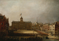 Intocht van Napoleon in Amsterdam by Mattheus Ignatius van Bree