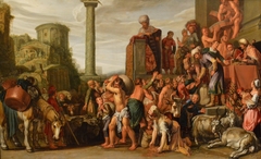 Joseph Selling Corn in Egypt by Pieter Lastman