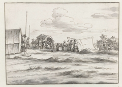 Kampement van het leger van Willem III bij Leuven, 1675 by Josua de Grave