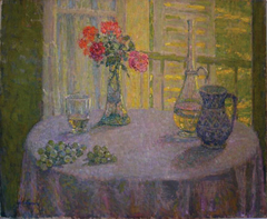 La Table au Bouquet d'œillets, Versailles by Henri Le Sidaner