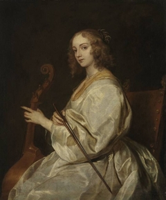 Lady viola da gamba player by Anonymous