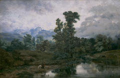 Landscape at El Pardo, Mist rising by Antonio Muñoz Degrain