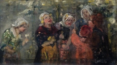 Laughing Peasant Girls by Auguste Renoir