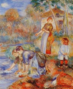 Lavandières by Auguste Renoir