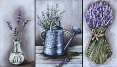 Lavender Triptych by Julie Sneeden