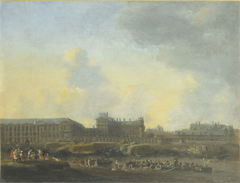 Le Louvre et l'Hôtel de Bourbon, vus de la rive gauche, vers 1650 by Reinier Nooms