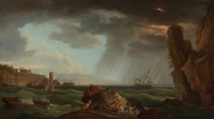 le soir ou la tempête by Joseph Vernet