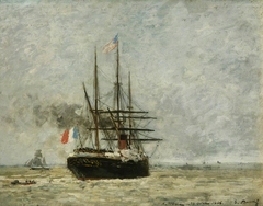 Leaving Port by Eugène Louis Boudin