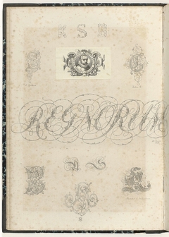 Letters en portret in cartouche by Unknown Artist