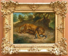 Lion et Caïman by Eugène Delacroix