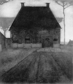 Maannacht (ouderlijk huis) by Jan Mankes