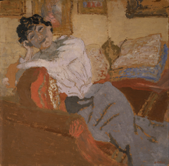 Madame Hessel au Sofa (Madame Hessel on the Sofa) by Édouard Vuillard