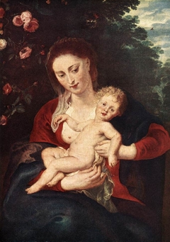 Madonna and Child with Periwinkle by Peter Paul Rubens