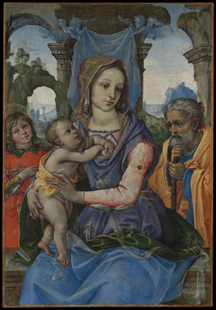 Madonna and Child with Saint Joseph and an Angel by Raffaellino del Garbo