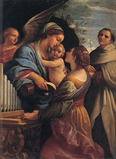 Madonna with the Child, Saint Cecily and Saint Albert by Lorenzo Garbieri