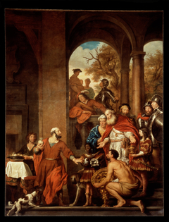 Marcus Curius Dentatus refuses the gifts of the Samnites by Govert Flinck