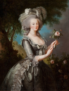 Marie Antoinette with a Rose by Elisabeth Louise Vigée Le Brun