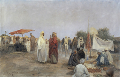 Markt in Edfu in Oberägypten by Max Rabes