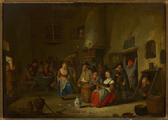 Merry-making in a tavern by Hubert van Ravesteyn