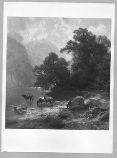 Mountain + landscape by Johann Gottfried Steffan