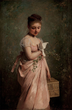 Muchacha con paloma by Charles Joshua Chaplin