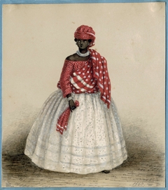 Negerin in Europees-locale kleding by Jacob Marius Adriaan Martini van Geffen