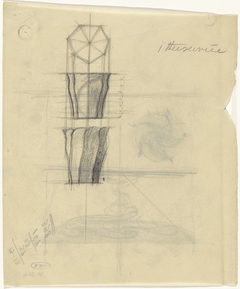 Ontwerpen voor een beker voor een theeservies by Mathieu Lauweriks