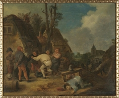 Peasants Carousing in front of an Inn by Anonymous