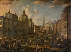 Piazza Navona in Rome by Anton Goubau