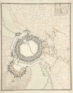 Plattegrond van Landau, ca. 1701-1715 by Samuel Du Ry de Champdoré