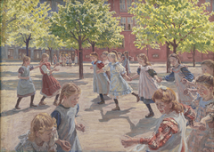 Playing Children, Enghave Square by Peter Hansen