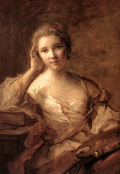 Portrait d'une jeune femme peintre by Jean-Marc Nattier