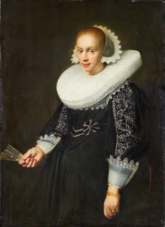 Portrait of a Lady with a Fan by Jan Daemen Cool