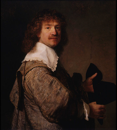 Portrait of a Man Holding a Hat by Rembrandt