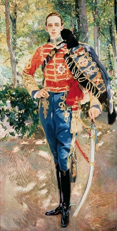 Portrait of Alfonso XIII in the Uniform of a Hussar by Joaquin Sorolla y Bastida