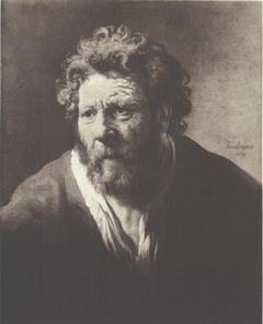 Portrait of an old man with disheveled hair by Rembrandt