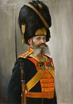 "Portrait of the Court Grenadier M. Kulakov" by Anonymous