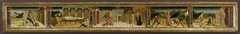 Predella with Annunciation and Scenes from the Lives of Four Saints by Nicola di Maestro Antonio d'Ancona