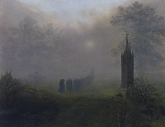 Procession in the Fog by Ernst Ferdinand Oehme