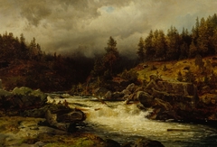 Rapids in Norway by Hans Gude