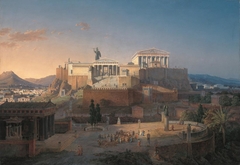 Reconstruction of the Acropolis and Areopagus in Athens by Leo von Klenze