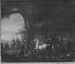 Reiter im Stall by Philips Wouwerman