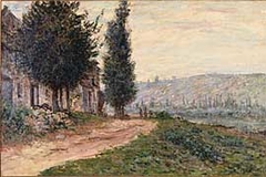 Riverbank at Lavacourt by Claude Monet