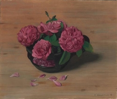 Roses et coupe noire by Félix Vallotton