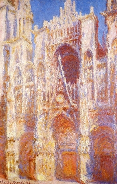 Rouen Cathedral, Portal, Sunlight by Claude Monet