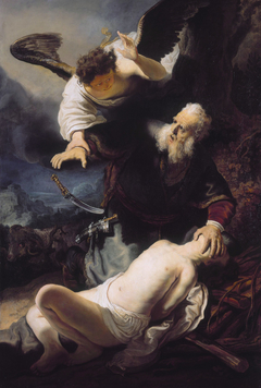 Sacrifice of Abraham by Rembrandt's studio