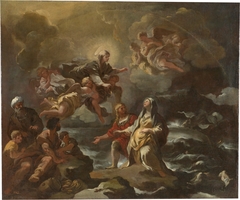 Saint Bridget saved from a shipwreck by the Virgin Mary by Luca Giordano