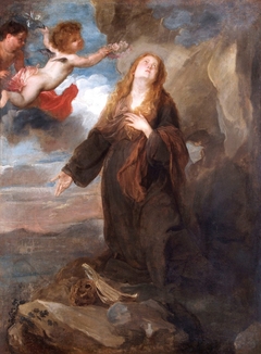 Saint Rosalie Crowned with Roses by Two Angels by Anthony van Dyck