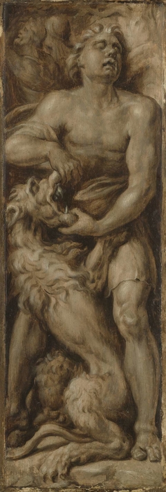 Samson Slays the Lion (Samson Rending the Lion) by Maarten van Heemskerck