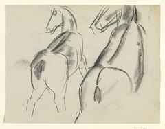 Schetsen van een paard by Leo Gestel